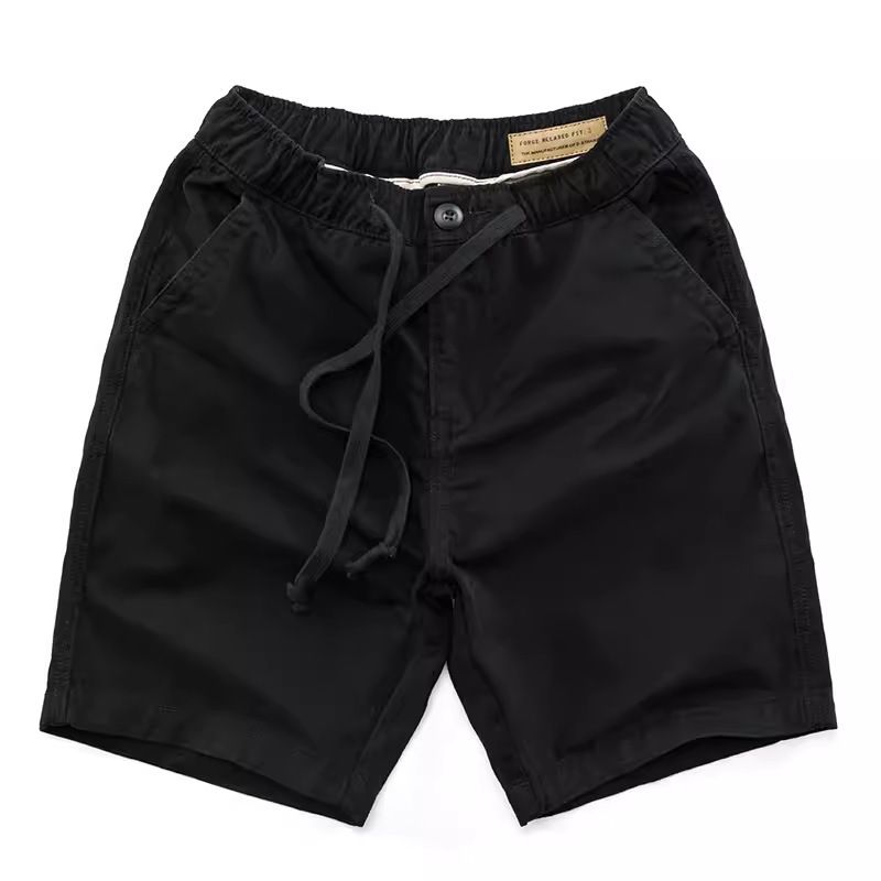 Men's Clothing Vintage Workwear Cargo Shorts Cotton Washed Relaxed Mid-Thigh Casual Shorts Drawstring (Khaki/Grey/Black/Green) - Unisex Street Style_viptrois.com