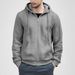 Men's Thickened Hoodie Plus Size Casual Sweatshirt Jacket Standard Thickness Black/Gray Loose Fit Machine Washable Polyester_viptrois.com