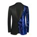 Men's Clothing Spliced Gold Leaf Sequin Blazer Host Emcee Stage Singer Party Dress Annual Meeting Clothing_viptrois.com