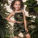 Mother & Kids INS Girls Summer Suspenders Leisure Camouflage Full Print 2 Piece Set Fashion Leisure Sports Suit_viptrois.com
