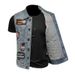 Men's Clothes Motorcycle Badge Cowboy Clip Men Riding Sleeveless Vest_viptrois.com