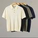 New Men's Vintage Style Polo Shirt Lapel Collar Lightweight Luxury Short Sleeve Fashionable And Simple Knitwear Top_viptrois.com