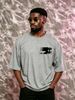 100% Cotton 190g Bold Letter Graphic Print Short Sleeve Crew Neck Casual Daily Wear Men Summer T-Shirt_viptrois.com