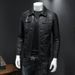 Men's Clothing Version Slim Trend Plus Velvet Thickened Motorcycle Jacket Men's Leather Jacket_viptrois.com