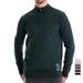 Men's Stand Collar Knit Sweater - Slim Fit, 95% Cotton, Half-Zipper Pullover (Navy/Black/Green/Light Gray/Dark Gray/Beige)_viptrois.com