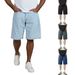 Summer Thin Light Blue Denim Shorts For Men, Straight Loose Fit, Versatile American Style, Hasome Five-Point Pants_viptrois.com