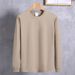 Hot-Selling 260g Heavyweight Cotton Drawstring Solid Color Long-Sleeve Crew Neck Men's Thermal T-Shirt Top Base Shirt_viptrois.com