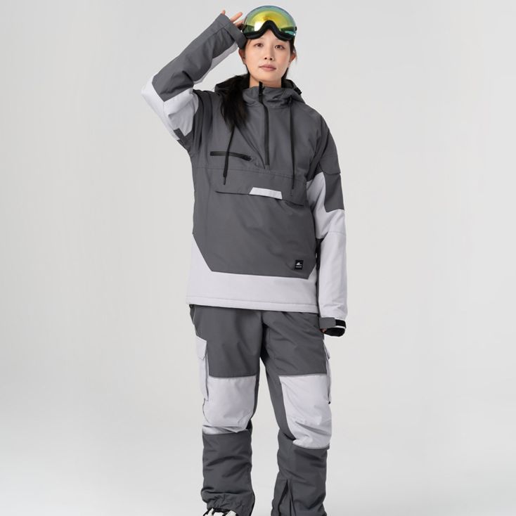 Men's Clothing New contrast color ski suit set windproof waterproof warm breathable ski hoodie leggings ski pants men and women one piece_viptrois.com