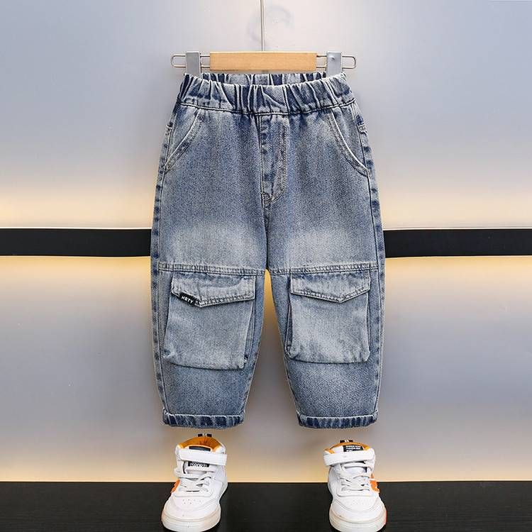 A8006 Blue Princess Pants Basic Style New Children's Miscellaneous European And American Jeans_viptrois.com