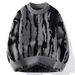 2026 Fashion Knitwear Pullovers Youth/Men Acrylic Round Collar Jacquard Splicing Long Sleeve Loose Thick Color-Embossed Woven Design Sweater M-4XL_viptrois.com