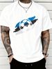 Soccer Style T Shirt With Football Graphic Design Cotton Blend Casual Wear For Men And Sports Fans Size M L XL XXL Single Piece_viptrois.com