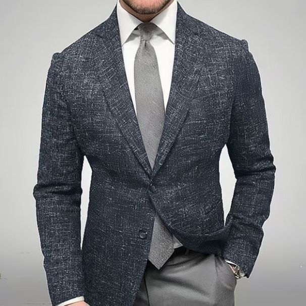 Men's Clothing Jacket Casual Green Youth Single Breasted Suit Collar Cotton Polyester Multi Pocket Gray_viptrois.com