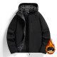 Men's Clothing Men's Soft Shell Jacket Autumn And Winter Plus Velvet Thick Warm Coat Loose Couple Coat Stand Collar Jacket T8 Stretch_viptrois.com