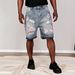 Men's Clothing Men's Cherry Blossom Embroidered Ripped Jeans Slimming Denim Shorts Print Design Fashionable Casual_viptrois.com