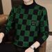 2025 Classic Men's Thick Knitted Shirt Autumn New Collection Round Neck Long Sleeve Heavy Duty Jacquard Men's Bottom Shirt Fashion_viptrois.com