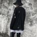 Men's Clothing Hollow Gothic Distressed Oversized Sweater - Unisex Streetwear Pullover With Ripped Details & Hollow-Out Design (Black, Grey, M-2XL)_viptrois.com