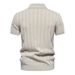 2024 Spring Summer New Cross-Border European Size Woolen Polo Sweater Knitted Short Sleeve Turn-Down Collar Men's_viptrois.com
