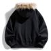 Men's Clothing Men's Clothing 25 American Retro Fur Collar Cardigan Hooded Sweatshirt Jacket Men And Women Trendy Brand Tiger Head Top_viptrois.com