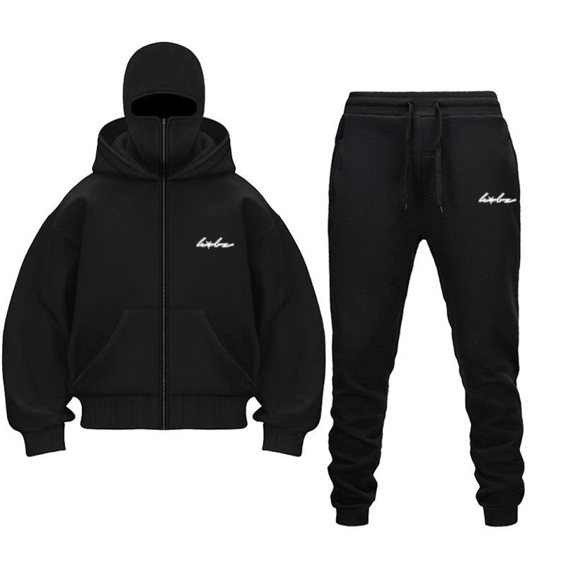 New Double Hat Spring Autumn Winter Ins Hooded Sweatshirt Suit Trendy Men And Women Double Hat Couple Sweatshirt_viptrois.com