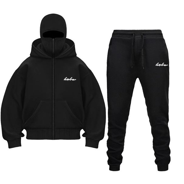 New Double Hat Spring Autumn Winter Ins Hooded Sweatshirt Suit Trendy Men And Women Double Hat Couple Sweatshirt_viptrois.com