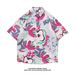 Men's Tie Dye Shirt Short Sleeved Thin Summer Style Sophisticated Cool Three Quarter Sleeve Loose Fitting Retro Jacket_viptrois.com