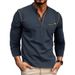 Men's Outdoor Open Tube Long Sleeve Henry Men's T-shirt Top Cross-border Foreign Trade Tough Guy Color Matching Base Men's T-shirt_viptrois.com