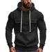 Men's Heavyweight Fleece Hooded Workwear Sweatshirt With Multiple Pockets - Warm & Stylish Outdoor Pullover For Autumn & Winter_viptrois.com