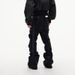 Men'S Clothing Dark Wax Coating Ribbon Slightly Elastic Wide Leg Flared Mopping Piled Denim Trousers _viptrois.com