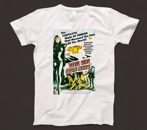 Devil Girl From Mars T Shirt Mens Womens Tees Top 962 Sci-Fi Film War Of The Worlds Forbidden Planet_viptrois.com