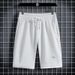 Men's Summer Waffle Drawstring Shorts Casual Trendy Versatile Youth Style Five Point Outerwear Pants_viptrois.com