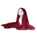 New monochrome pearl chiffon shawl hat set women's convenient gauze scarf elastic hat one piece long_viptrois.com