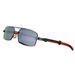 Small Square Metal Frame Sunglasses – Wood Grain Legs, Punk Style & Double Beam Design (Unisex)_viptrois.com