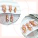 New French Hot Stamping Three Dimensional Flower Wear Nail Plate Advanced Nude Color Prsee On Nails Removable_viptrois.com