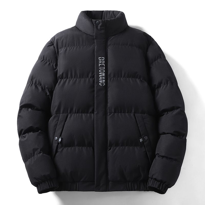 Men's Clothing Direct Sales Men's Cotton Coat 2024 New Style Trend Korean Style Stand Collar Short Cotton Jacket Casual Handsome Cotton Coat_viptrois.com