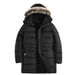 Men's Longline Hooded Winter Coat - Detachable Fleece-Lined Jacket (Black/Navy, XS-XL)_viptrois.com