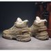 Men's Winter Work Boots High Top Casual Shoes With Fleece Lining, Waterproof Anti-Slip Rubber Sole For Outdoor Snow Hiking_viptrois.com