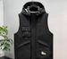 Men’s Plus Size Hooded Vest Jacket – Sleeveless Winter Coat With Multi-Pockets, Warm & Comfortable (Black/Brown, 4XL-11XL, Up To 380 Lbs)_viptrois.com
