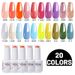 Clou Beaute 20pcs Gel Nail Polish Set Color 15ml White Glass Bottle Nail Art Kit Semi Permanent Gellack Nail Varnish_viptrois.com