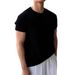 2025 Hollow Summer Thin Round Neck Knitted Sweater Short Sleeve Men's Casual Trend All Match Light Mature Style Breathable Shirt_viptrois.com