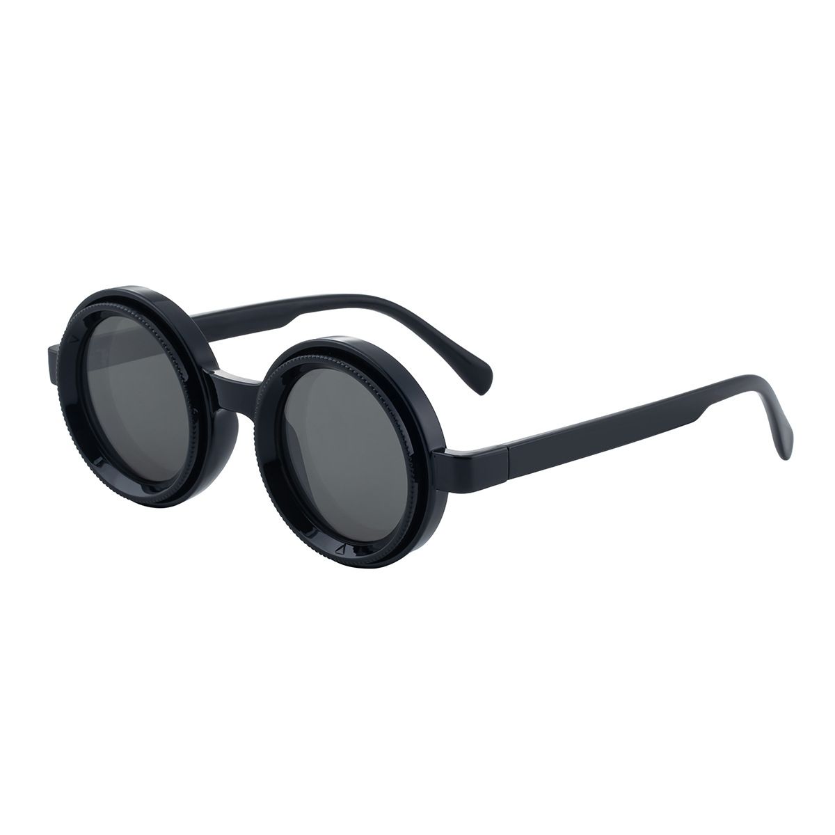 Men's Glasses ND Adjustable Zoom Round Frame Polarized Sunglasses Men's Outdoor Sun Protection High End Sunglasses Men_viptrois.com