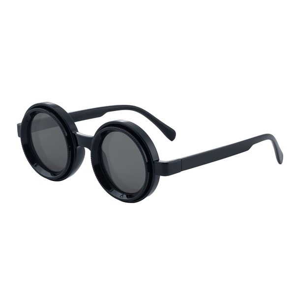 Men's Glasses ND Adjustable Zoom Round Frame Polarized Sunglasses Men's Outdoor Sun Protection High End Sunglasses Men_viptrois.com