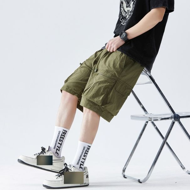 Men's Clothing Quick Drying Cargo Shorts With Multiple Pockets, Casual Pants With Large Pockets, Summer Trend, Outdoor Sports Shorts_viptrois.com