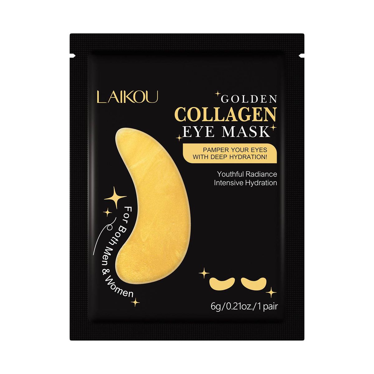LAIKOU GOLD EYE MASK, 6g, Collagen Eye Mask Patches_viptrois.com