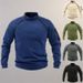 Men's Slim Fit Fleece Hoodie Winter Warm Stand Collar Long Sleeve Pullover Casual Streetwear Soft Coral Fleece Jacket_viptrois.com