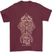 Gold Mandala Art Elephant Mens T-Shirt Mens Womens Tees Top 100% Cotton_viptrois.com