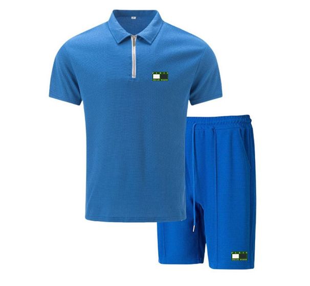 Men's Clothing Men's Classic Sports Casual Suit Polo Suit Printing_viptrois.com
