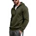 Men's Heavyweight Fleece Zip-Up Hoodie – Winter Pullover With Contrast Stitching & Kangaroo Pockets (S-XXXL, Stand Collar)_viptrois.com
