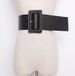 Fashion square buckle women's black belt women's trendy simple and versatile Korean leather belt women's decorative casual pants belt women_viptrois.com