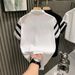 Men's Clothing Black And White Striped Lapel Light Luxury T Shirt Short Sleeved Polo Shirt Handsome Versatile Clothes_viptrois.com