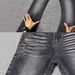 American-style Deconstructed Black Gray Pattern Clean-fit High Street Style Washed Straight-leg Jeans With A Vintage_viptrois.com